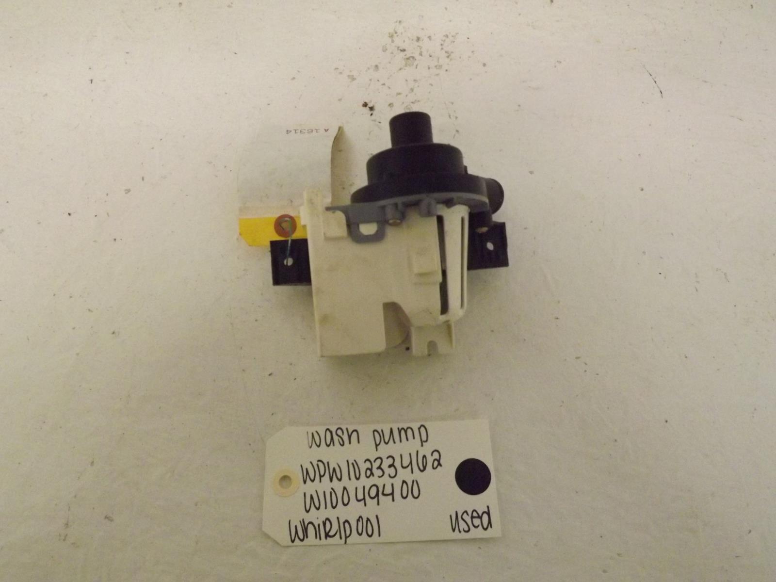 Whirlpool Washer WPW10233462 W10049400 Wash Pump Used Whirlpool Washer WPW10233462 W10049400 Wash Pump Used